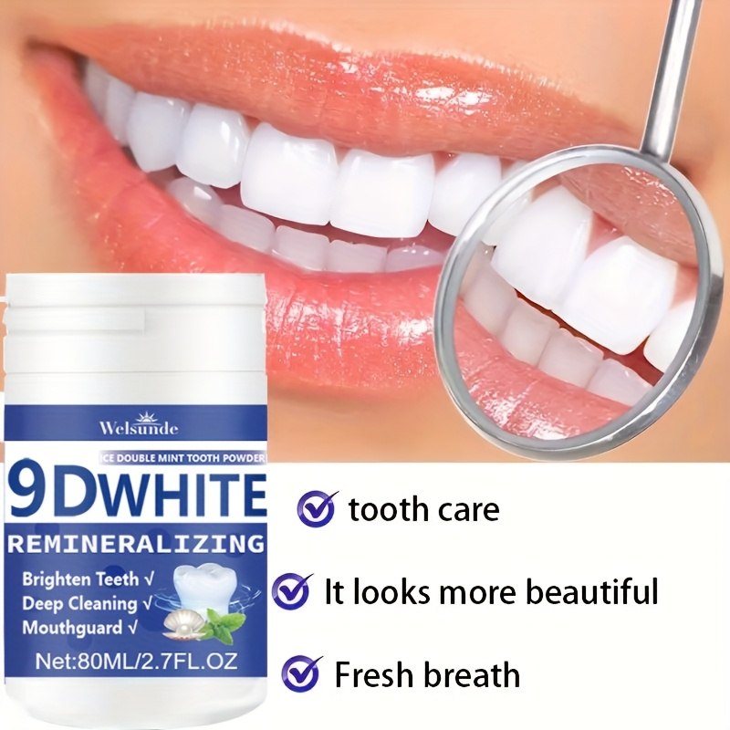 Teeth Whitening Zimba - 9D White Remineralizing Hydroxyapatite مسحوق الأسنان،