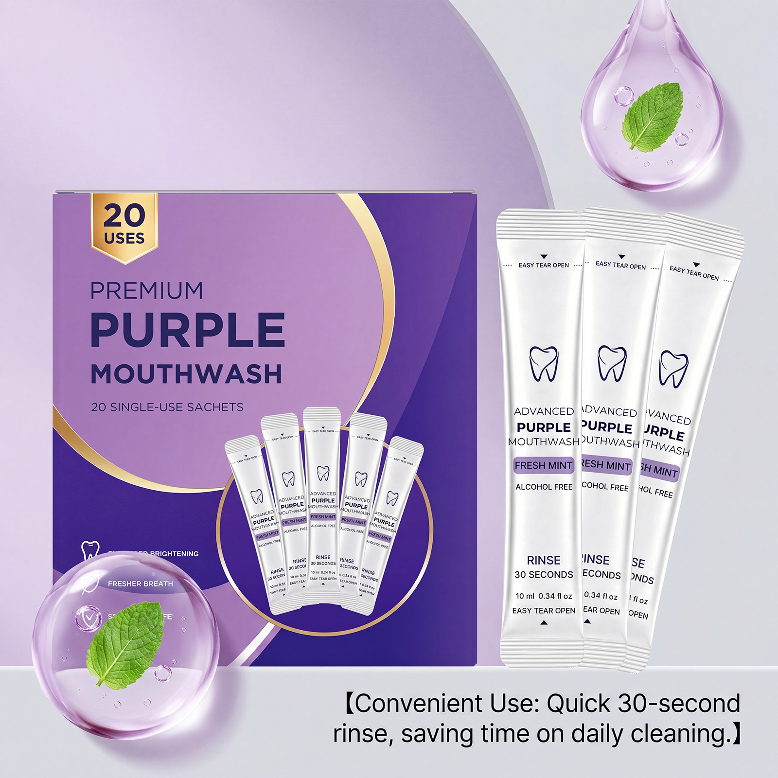عبوة 20/40 قطعة من غسول الفم ا - مراجعة Teeth Whitening Naturally وسعره