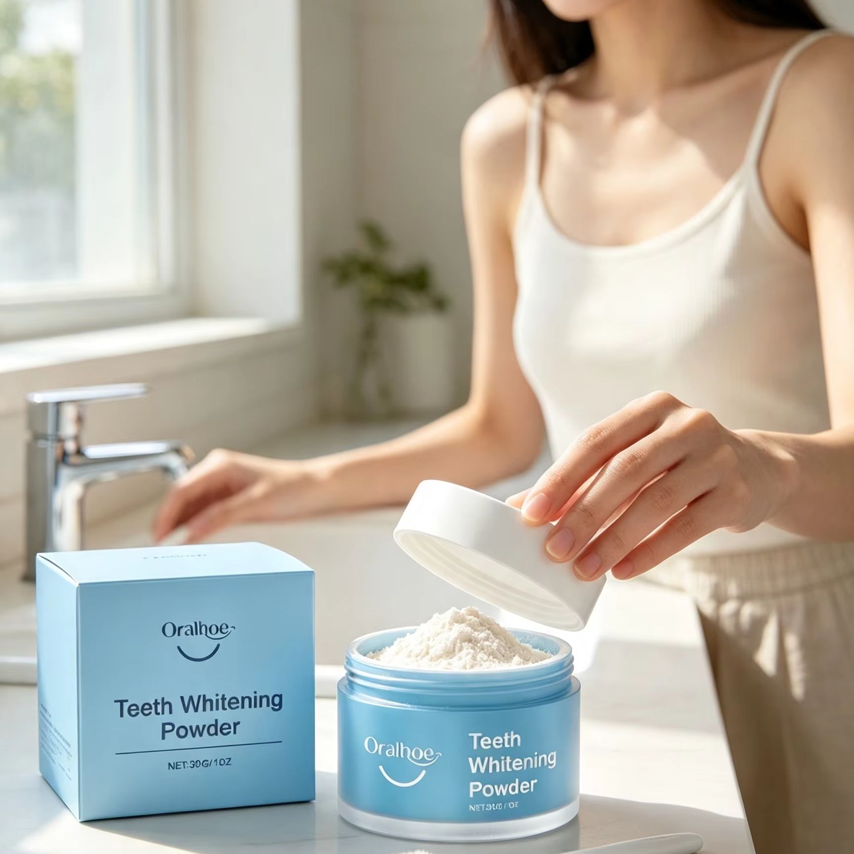 مسحوق أورالهو لتنظيف الأسنان،  - مراجعة Teeth Whitening Zimba وسعره