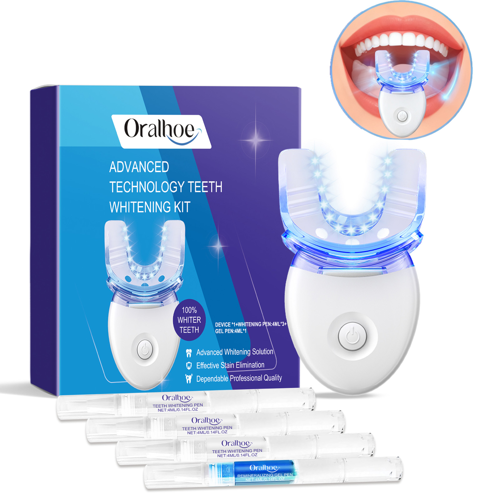 طقم إضاءة LED لتبييض الأسنان ا - مراجعة Teeth Whitening Essence وسعره
